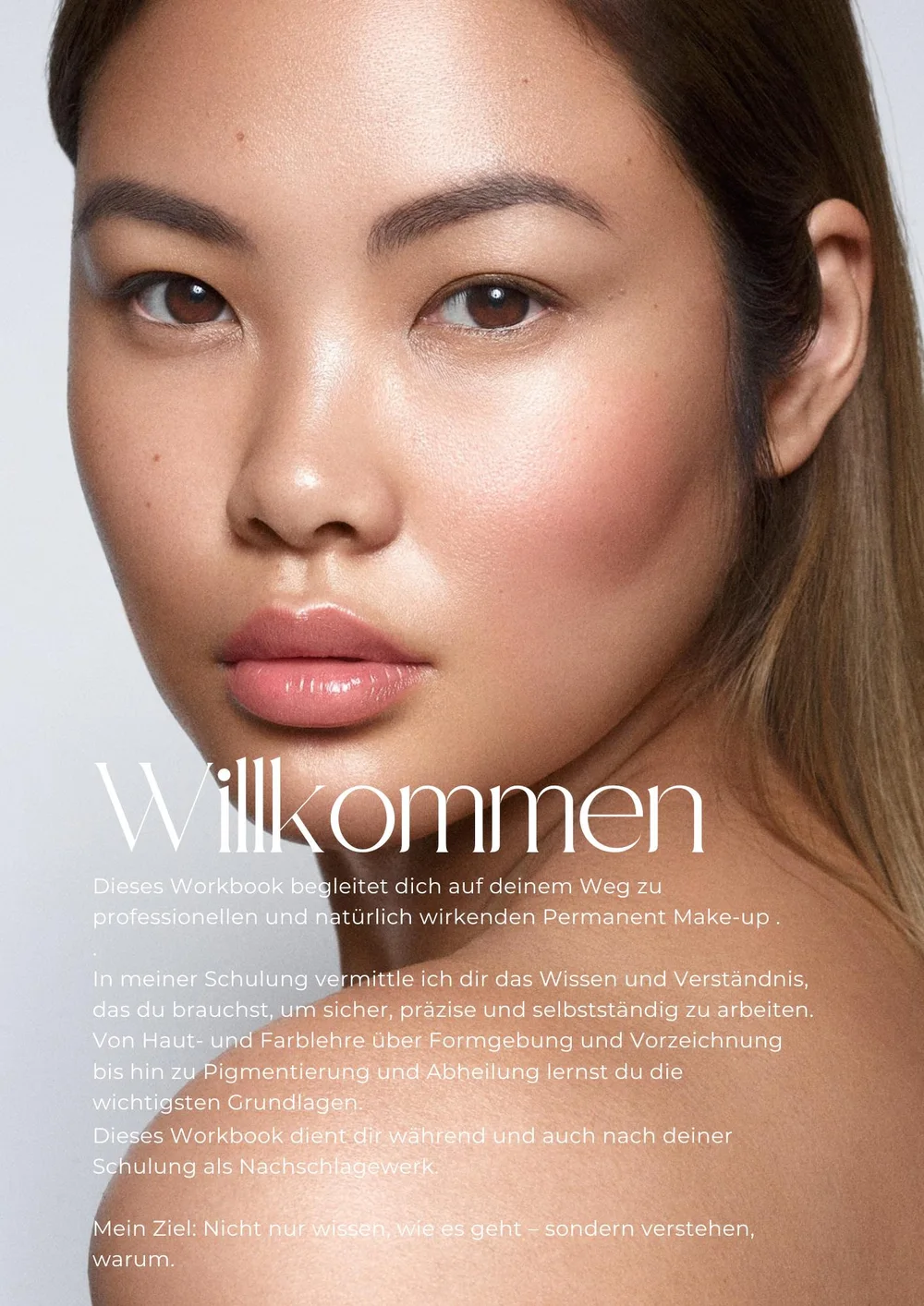 Willkommensseite aus dem Workbook der KBeauty Academy