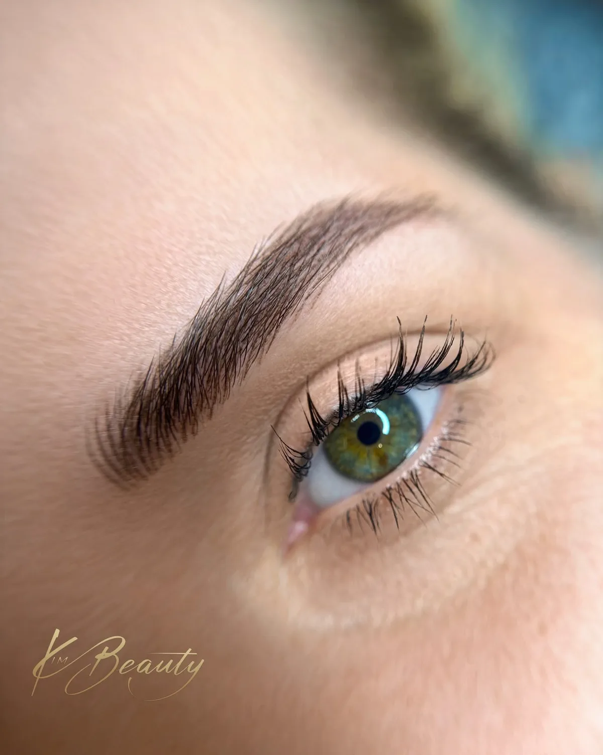 Nano Hair Strokes Detailaufnahme einer fertigen Augenbraue von KBeauty